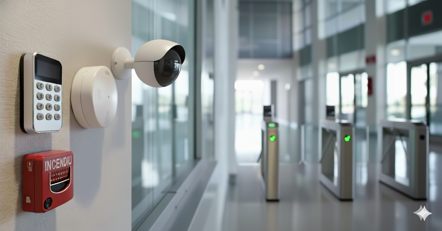 instalare sisteme de securitate CCTV, control acces, alarme efractie, monitorizare 24/7